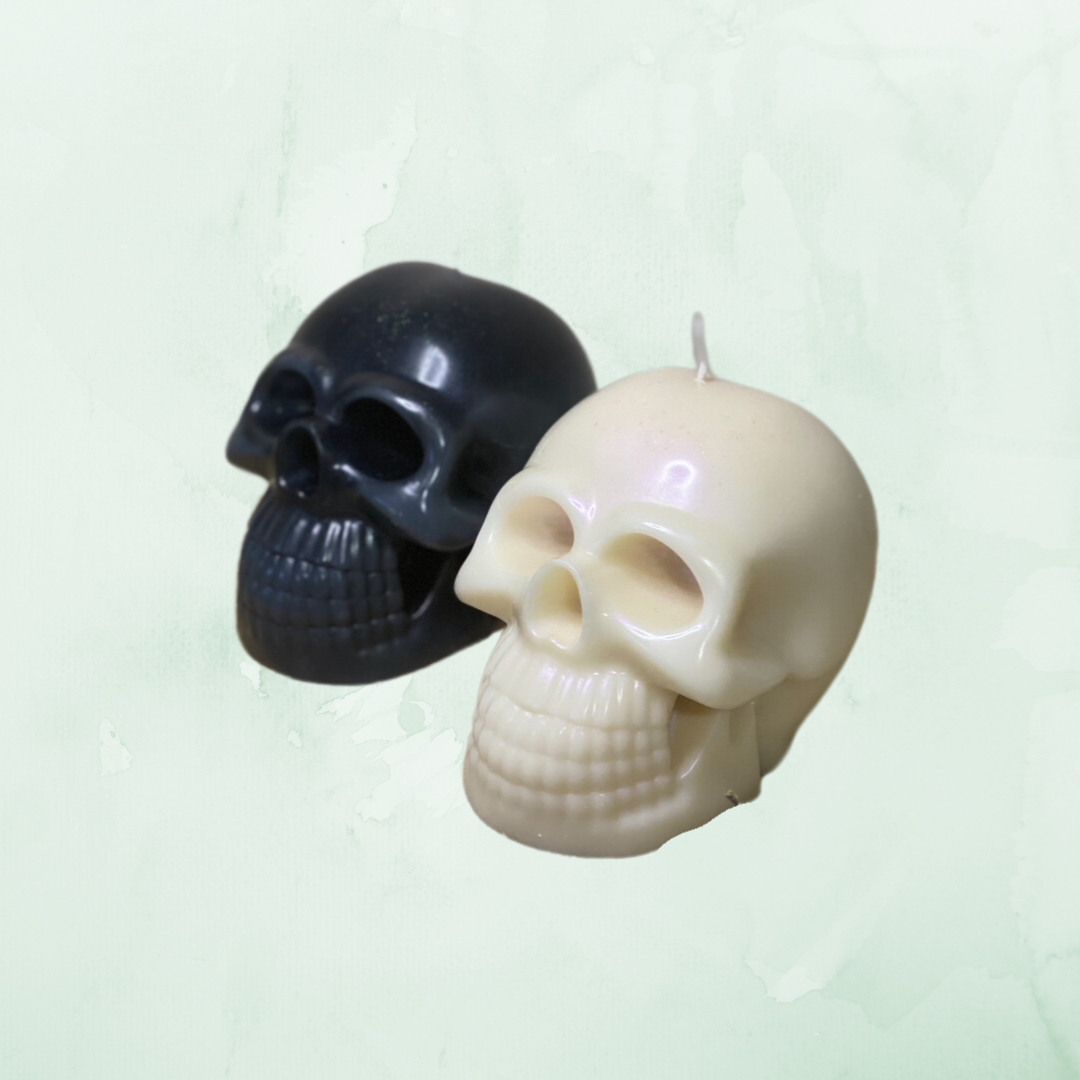 Bleeding Skull Pillar Candle