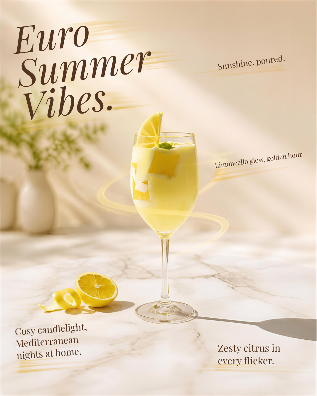 Limoncello Cocktail Candle