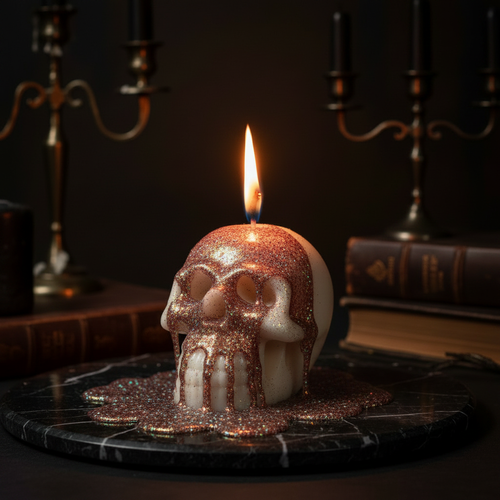 Bleeding Skull Glitter Small Flame