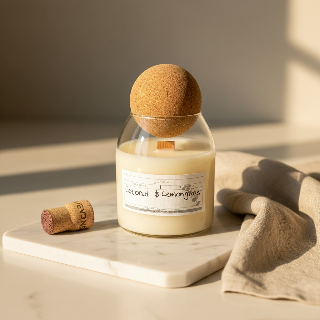 Cork Ball Candle