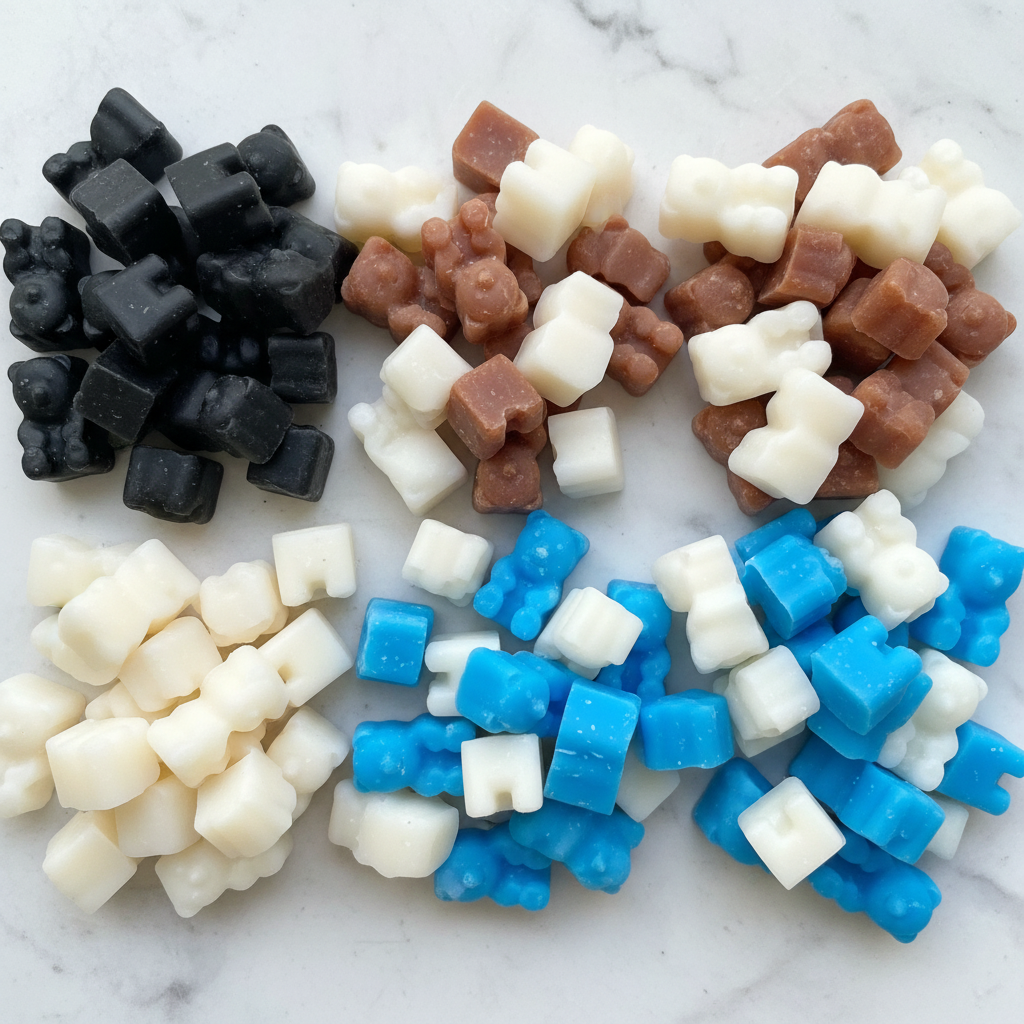 Gummy Bear Wax Melts Black, Brown & Blue
