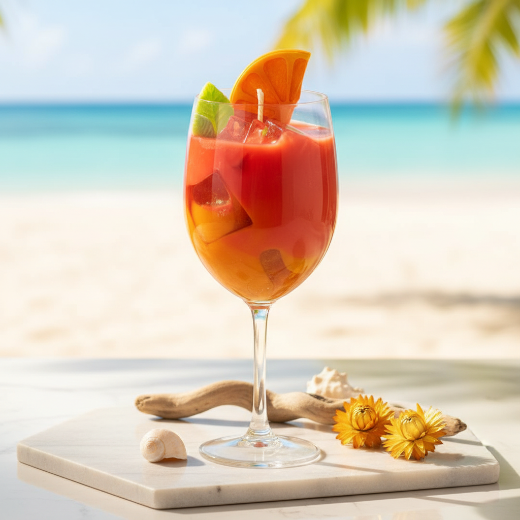 Happiness On The Beach Candle
