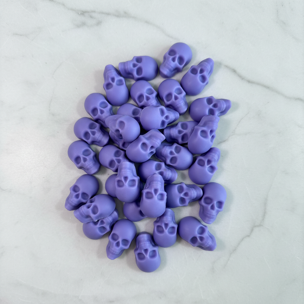 Purple Skull Wax Melts on Marble